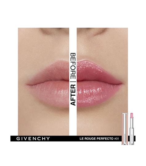 givenchy le rouge perfecto no 2 in intense pink|Givenchy black pink lip gloss.